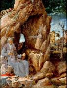 Andrea Mantegna San Girolamo nel Deserto oil